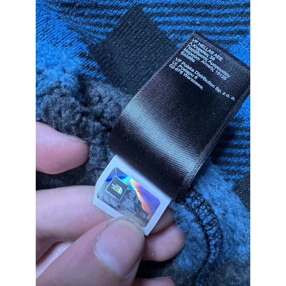 The North Face Men’s Gordon Lyons Plaid Fleece 2XL Blue Black 1/4 Zip Pullover